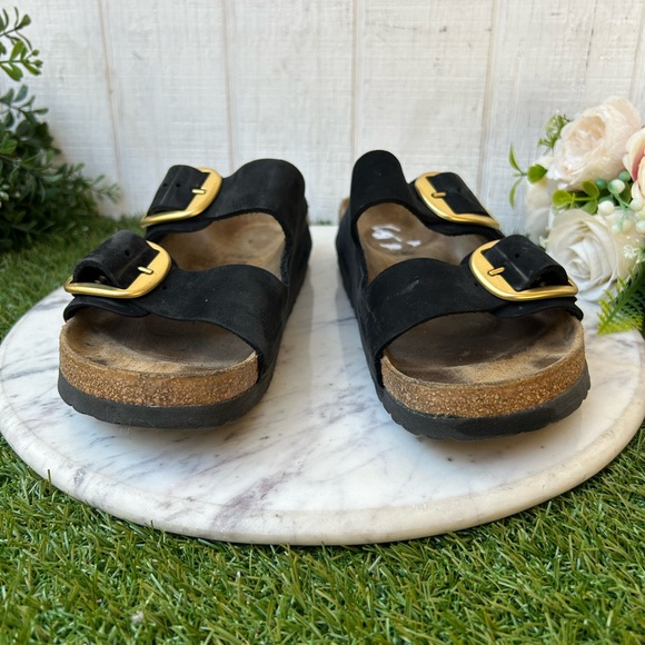 BIRKENSTOCK Arizona Big Buckle Nubuk Leather
Color: Black women Sz 40 US 9-95 - Picture 8 of 16